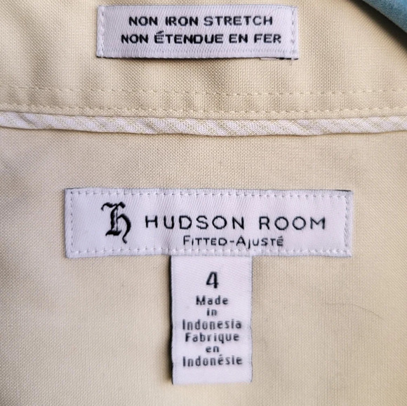 Hudson Room Classic Light Tan Dress Shirt Size 4 - Picture 7 of 11